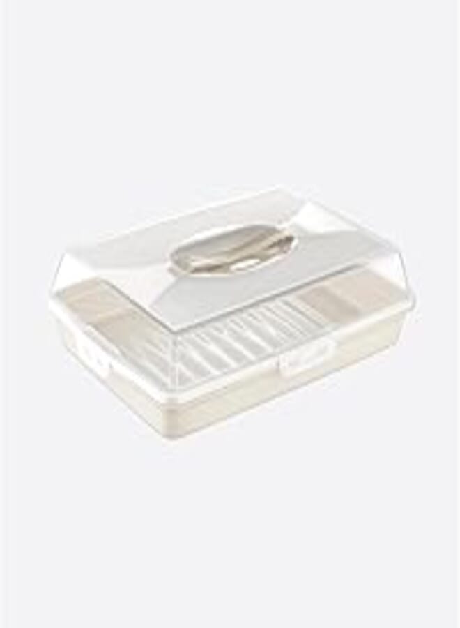 Dunya Rectangular Plastic Cake Storage Box with Handle