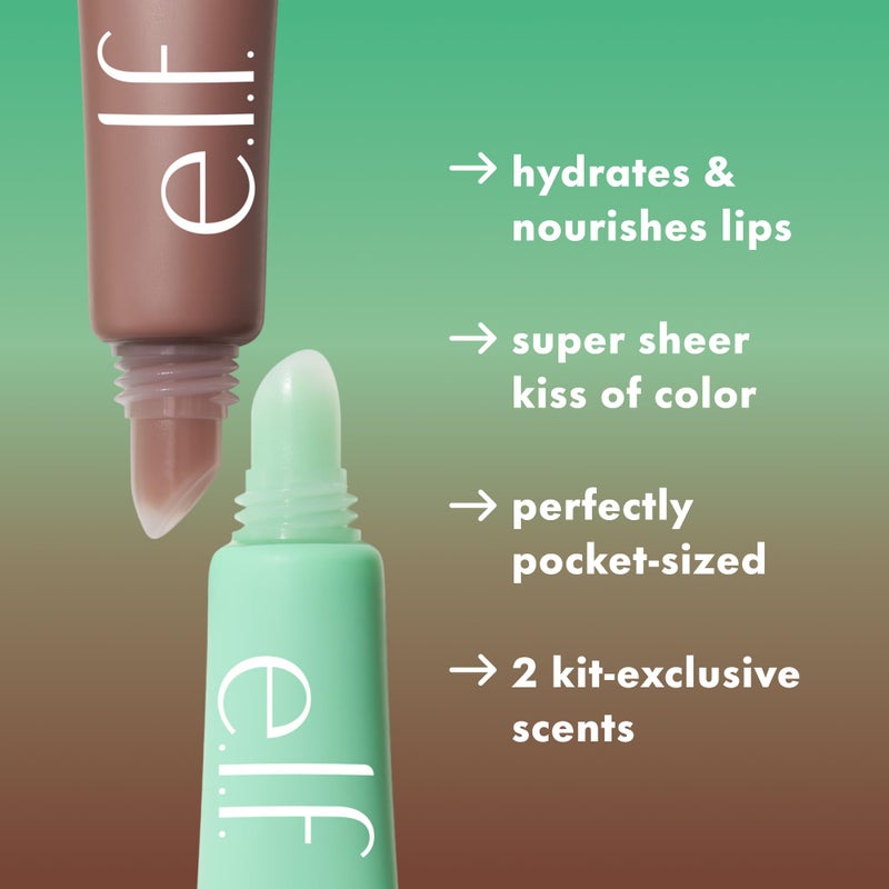 elf e.l.f. Squeeze Me More Lip Balm Duo, Moisturizing Balm For A Sheer Tint Of Color, Made With Hyaluronic Acid, Vegan & Cruelty-Free, Mint & Chocolate - Image 5