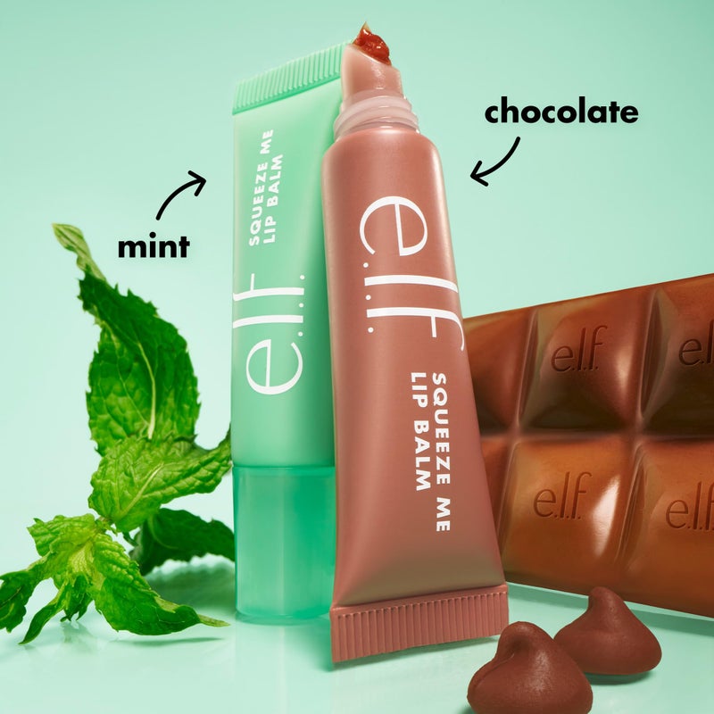 elf e.l.f. Squeeze Me More Lip Balm Duo, Moisturizing Balm For A Sheer Tint Of Color, Made With Hyaluronic Acid, Vegan & Cruelty-Free, Mint & Chocolate - Image 2