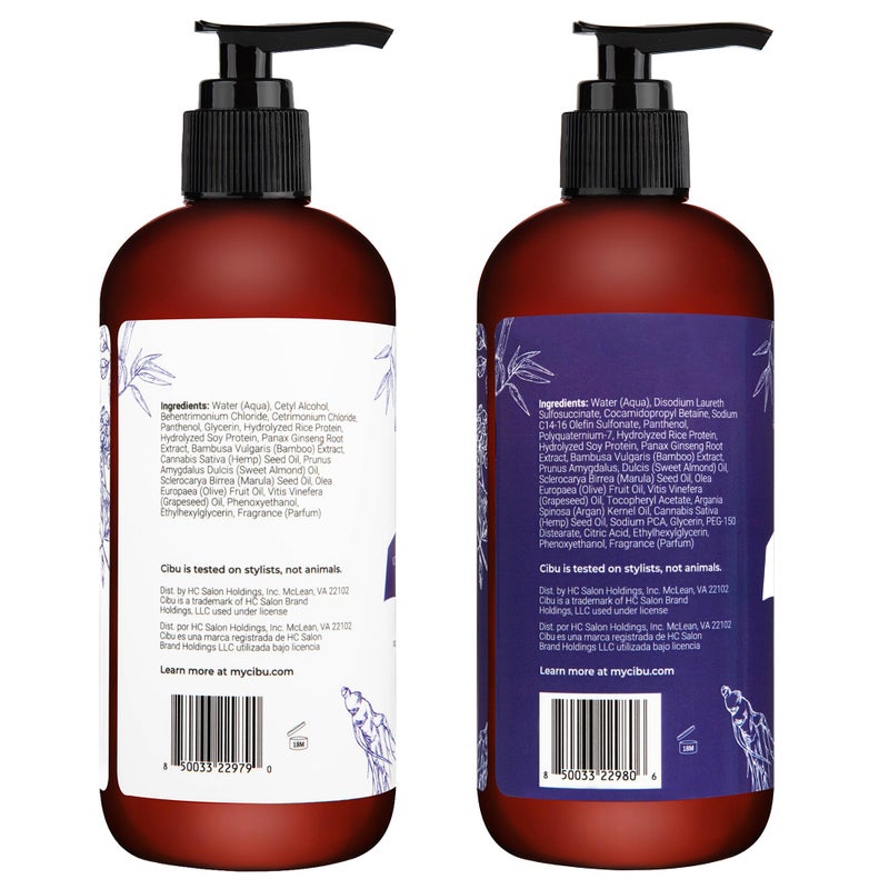 CIBU Volumizing Bundle - Pre-Shampoo Conditioner for Fine Hair Thickening with Ginseng & Sulphate Free Volumizing Shampoo for Women - Moisturizing Fine, Thin, or Normal Hair - 11.03 Ounces - Image 2
