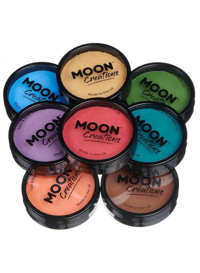 Moon Creations Pro Face & Body Paint Cake Pots By Moon Creations Adventure Colours Set Professional Water Based Face Paint Makeup For Adults, Kids 1.26Oz - Image 1