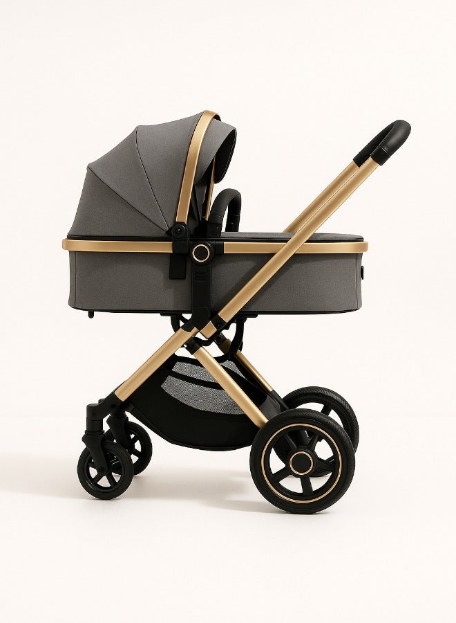 بيليكو عربة أطفال Belecoo عالية الجودة - قابلة للطي بيد واحدة، مع مساحة تخزين كبيرة ونافذة لمراقبة الطفل - Image 1