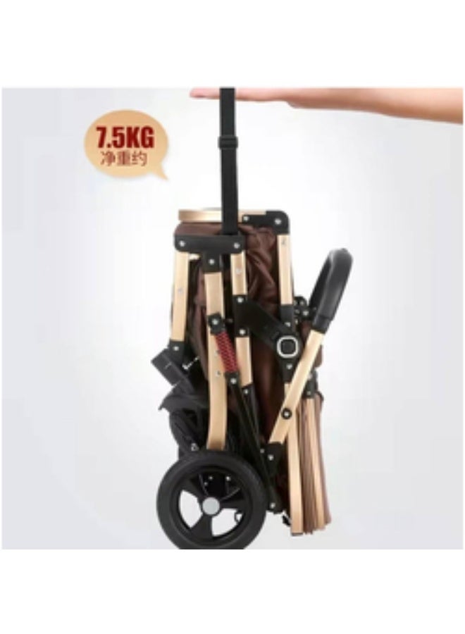 بيليكو عربة أطفال Belecoo عالية الجودة - قابلة للطي بيد واحدة، مع مساحة تخزين كبيرة ونافذة لمراقبة الطفل - Image 3