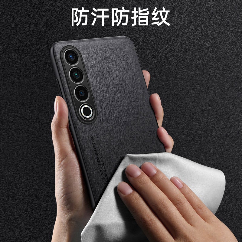 Meizu Note16 Pure Color Leather Phone Case Is Suitable For Meizu 21Pro Pure Color Phone Case 22 Business Protective Case - Image 5