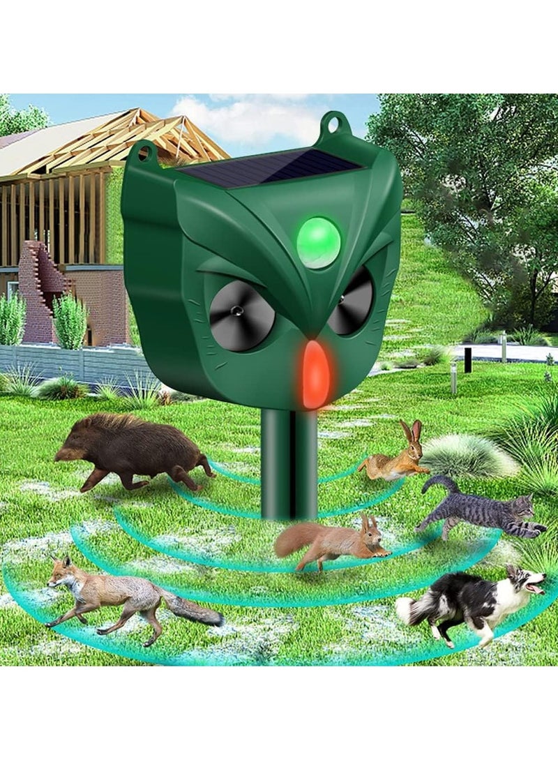 SYOSI Animal Repeller, Solar Ultrasonic pest Repellent, Waterproof Motion Detection LED Flash Light, Cat Repellent Outdoor Garden, Dog, Squirrel, Raccoon, etc. - Image 1