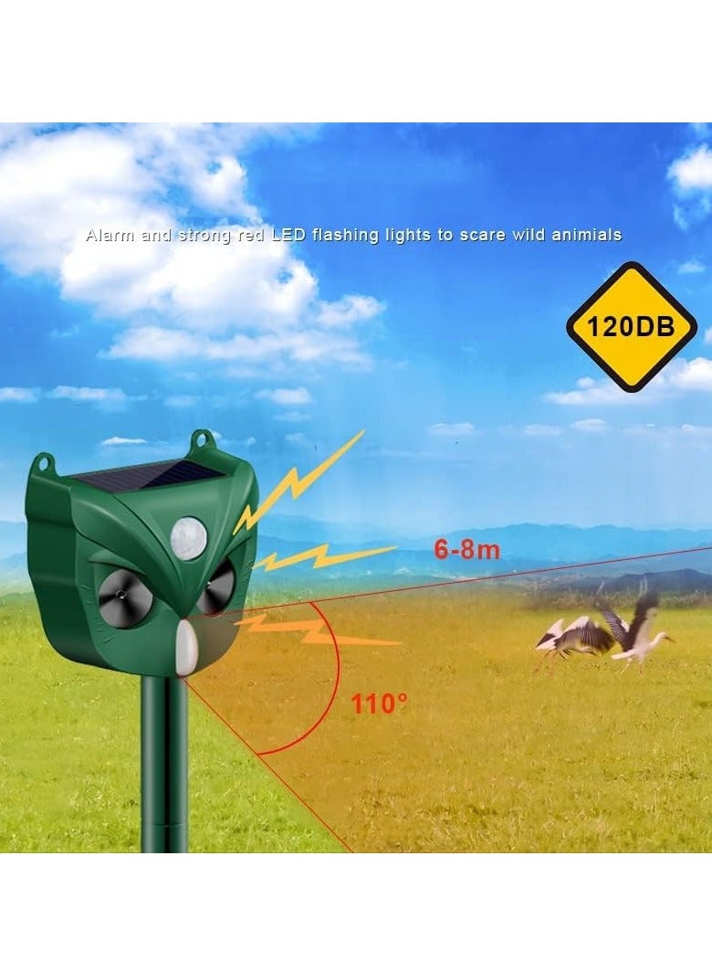 SYOSI Animal Repeller, Solar Ultrasonic pest Repellent, Waterproof Motion Detection LED Flash Light, Cat Repellent Outdoor Garden, Dog, Squirrel, Raccoon, etc. - Image 3
