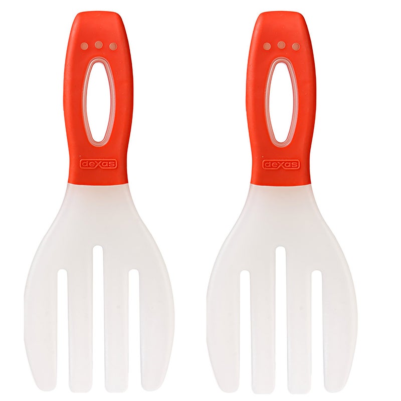 Dexas Long Handled Salad Hands, Red - Image 5