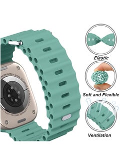 Ocean Band Compatible With Apple Watch 49mm 45mm 44mm 42mm 41mm 40mm 38mm For Women Men Breathable Waterproof Soft Silicone Sport Strap