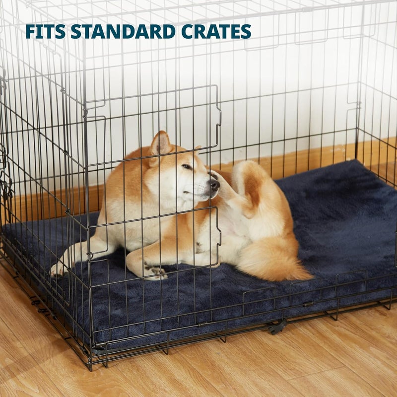 LIORCE Memory Foam Dog Crate Pad - Large Dog Bed Mat for Crate with Removable Washable Cover and Waterproof Lining - Orthopedic Pet Bed Mat for Large Dog - Designed for 36-inch Dog Crates, Navy - Image 5
