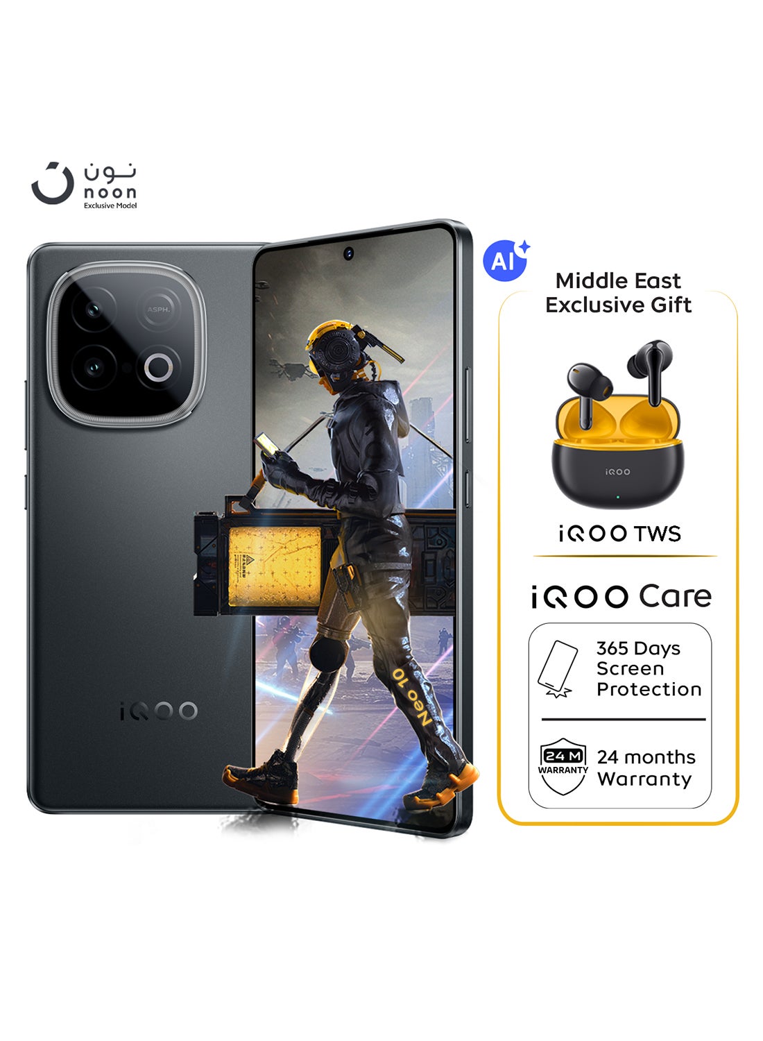iQOO Neo 10 5G Dual SIM Cosmic Black 12GB RAM 256GB With TWS