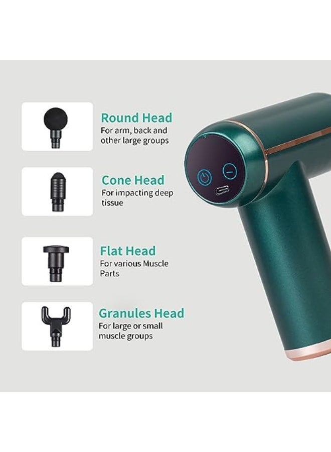 مسدس التدليك GoodTool، جهاز تدليك عضلي محمول باليد، مدلك كهربائي صغير محمول، شاشة LCD، مع 4 رؤوس تدليك قابلة للتبديل، للتدليك على الكتفين والرقبة والظهر للرجال والنساء - Image 4