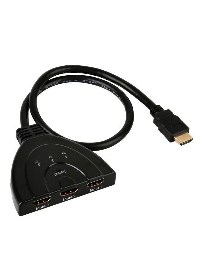 NIBEMINENT 3 Port HDMI AUTO Switch Splitter Hub Black  - Image 1