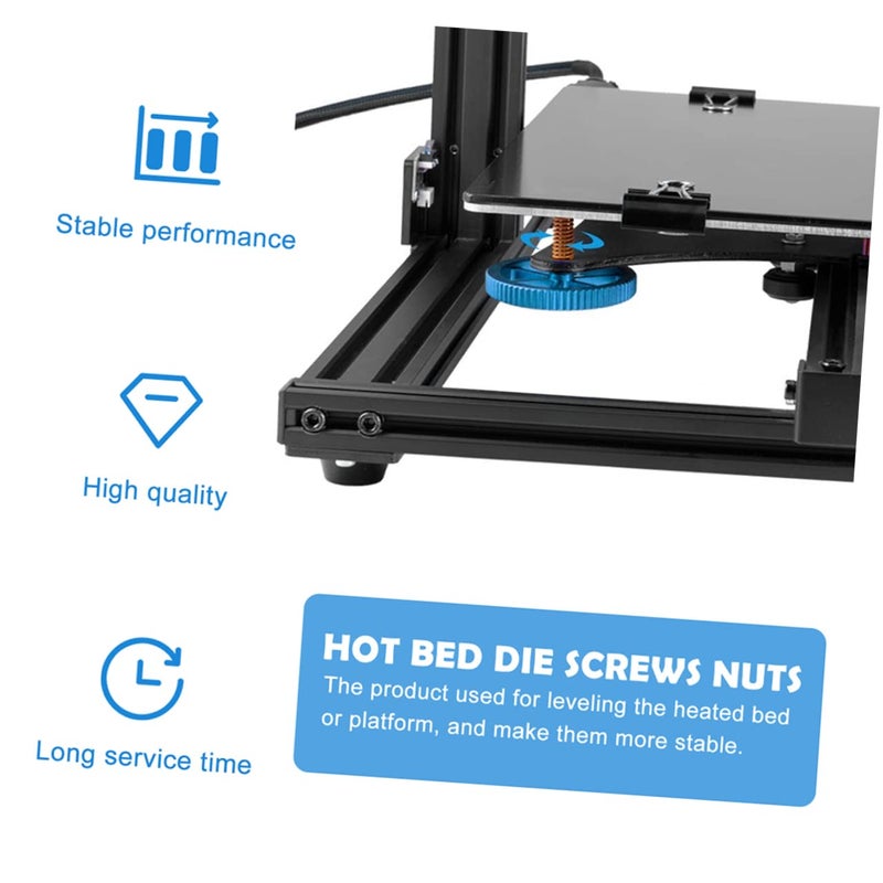 M5 Metal Hand Twist Leveling Nut Screw Kit For 3D Printer Hot Bed Adjustment 2 Piece Set - Image 4
