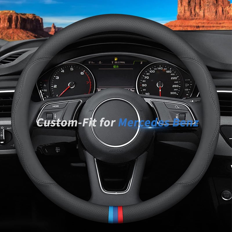 Deer Route CustomFit for Steering Wheel Cover Premium Leather Car Steering Wheel Cover with Logo NonSlip Breathable for Accessories DStyle - Image 2