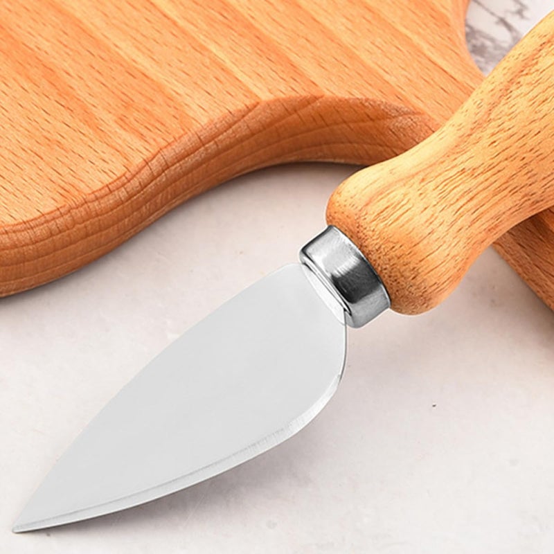 4pcs Stainless Steel Cheese Knife and Fork Set, Multi-function Portable Cheese Cutter and Spatula for Household Baking and Charcuterie Board Use - Image 5