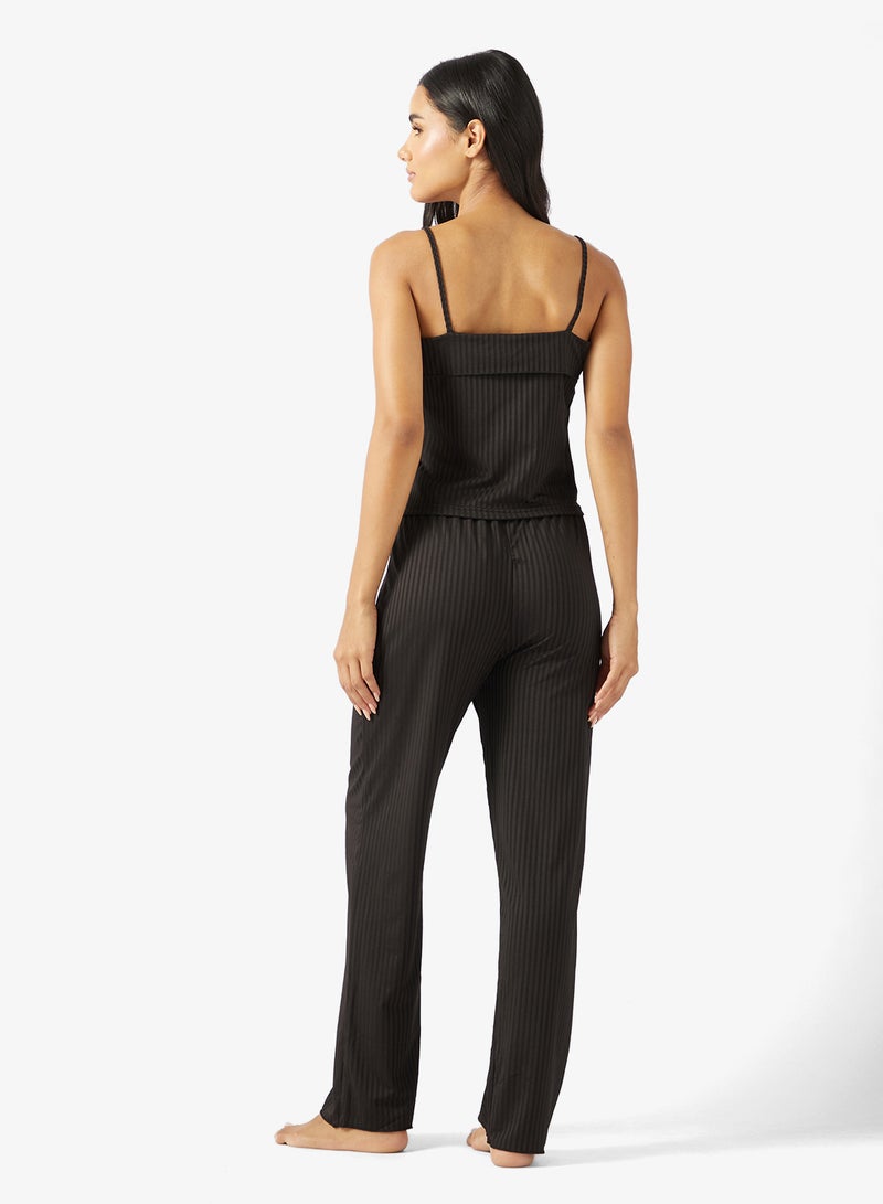 Ginger Ribbed Cami Top & Pyjama Set - Image 2