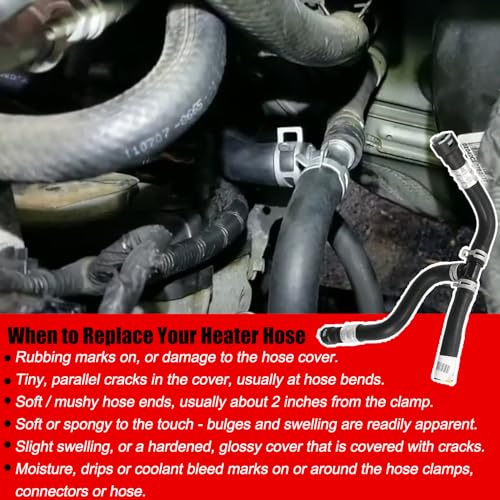 FANHAY 20765678 Engine Heater Hose for 2009-2017 Chevrolet Traverse, 2007-2016 GMC Acadia, 2008-2017 Buick Enclave, 2007-2010 Saturn Outlook HAVC Inlet Heater Hose Assembly - Image 4
