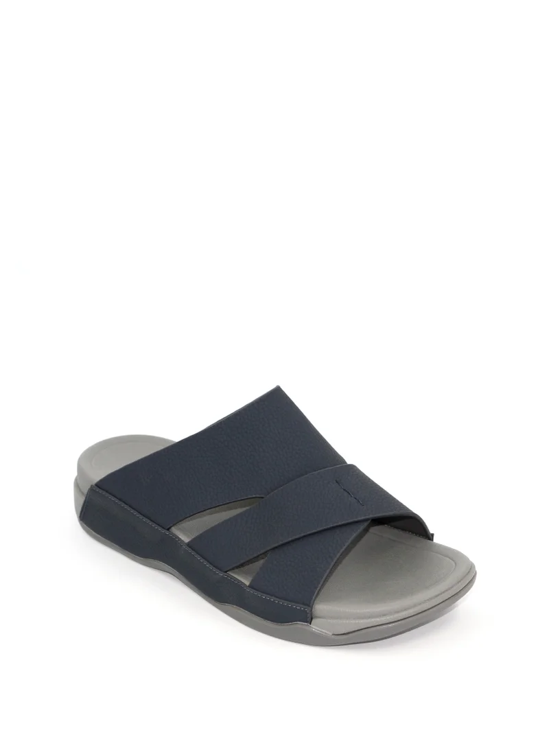 Geoomnii Kalliope1 Traditional Arabic Sandals for Men – Comfortable Leather Slip-On Design – Perfect for Everyday Wear & Occasions -Navy