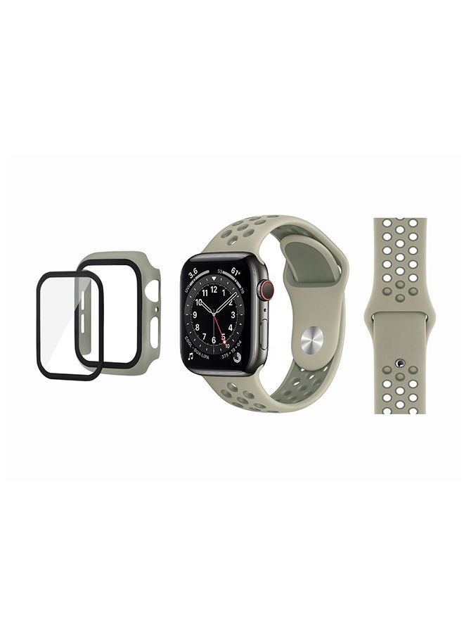 NIBEMINENT Bumper Replacement Band For Apple Watch Series 6/SE/5/4 Spruce Fog