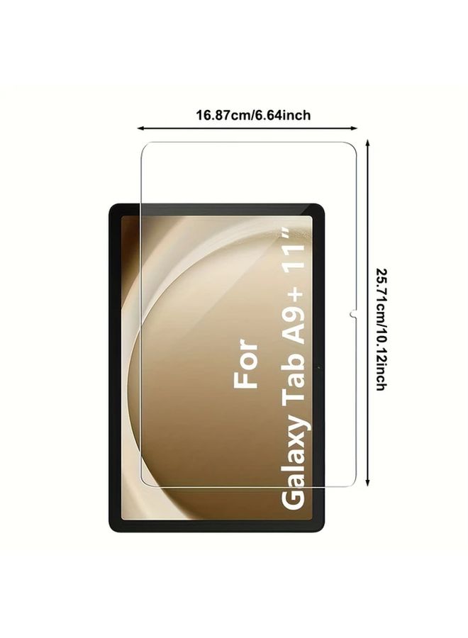 2 × واقي شاشة من الزجاج المقوى لجهاز سامسونج جالاكسي تاب A9 Plus 11 بوصة SM X210 SM X215 SM X216 مع إطار مساعد للتركيب، عالي الوضوح، مقاوم للخدوش - Image 2
