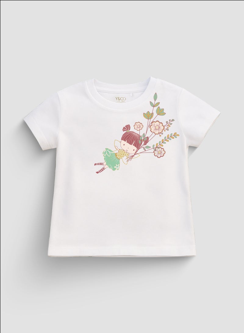Y&CO Flying Flower Girl T-Shirt - Image 1