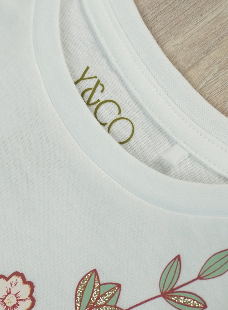 Y&CO Flying Flower Girl T-Shirt - Image 4