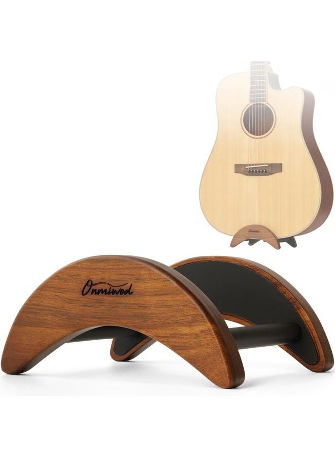 Onmiwod Acoustic Guitar Stand, Clip-On Self-Standing Solid Wood Guitar Stand, Portable Lightweight Guitar Stand Floor, Guitar Holder for Travel and Stage, Gift for Acoustic, Classic and Folk Guitar L-Size - Image 1