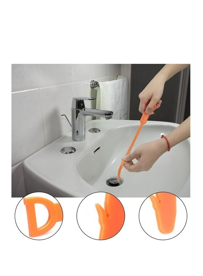 مجموعة تنظيف بالوعة مكونة من 3 قطع، أداة تسليك البالوعات بطول 19.88 بوصة، مرنة ومتينة لإزالة انسدادات البالوعات، مناسبة للمطبخ والحمام وحوض الاستحمام وحوض الاستحمام. - Image 5