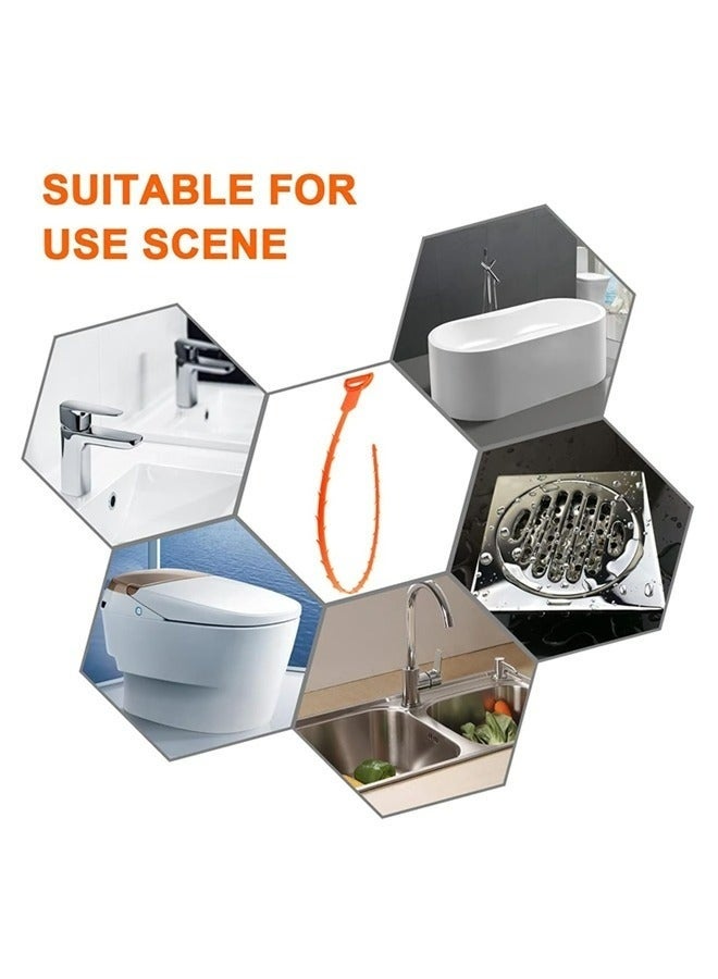 مجموعة تنظيف بالوعة مكونة من 3 قطع، أداة تسليك البالوعات بطول 19.88 بوصة، مرنة ومتينة لإزالة انسدادات البالوعات، مناسبة للمطبخ والحمام وحوض الاستحمام وحوض الاستحمام. - Image 2