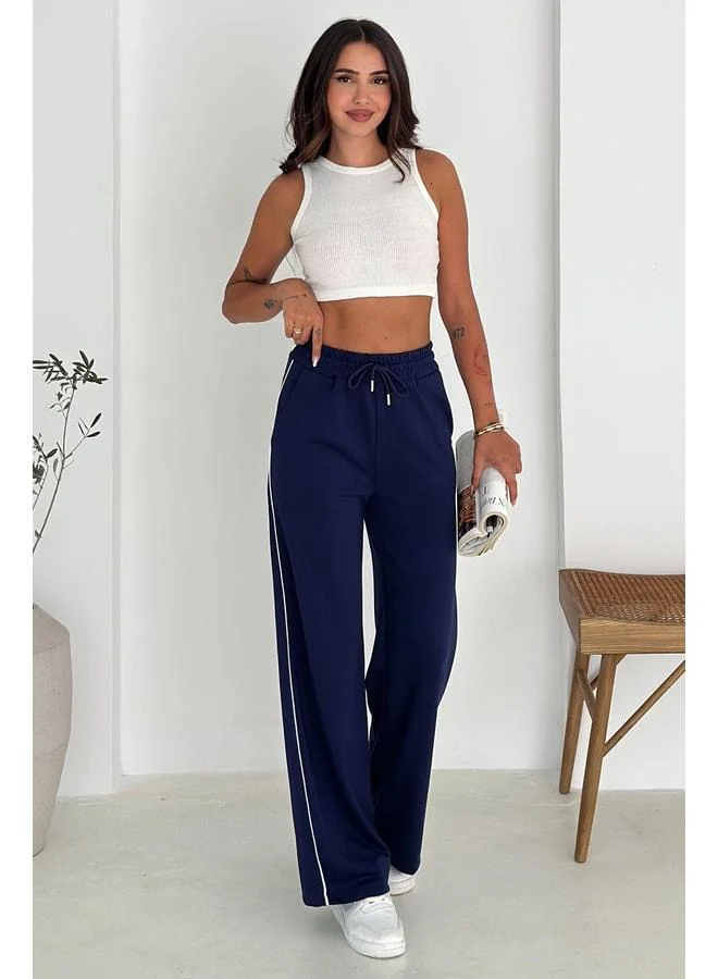 Noa Noa Women's Wide-Leg Elastic Drawstring Pants – Comfortable & Minimal Style