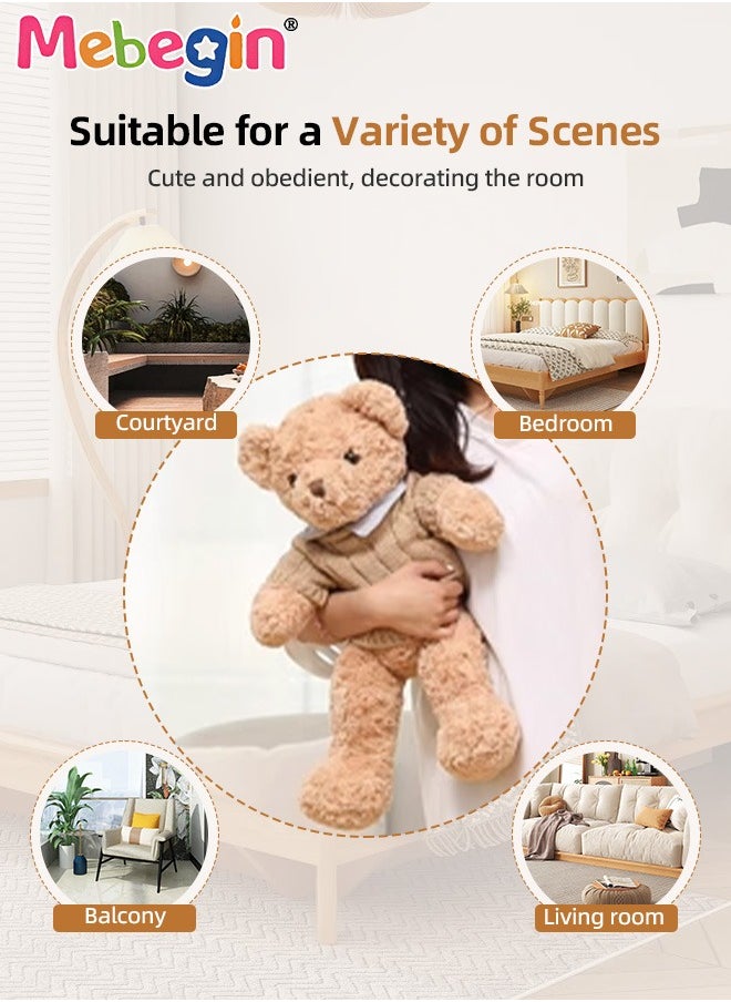 MEBEGIN 50cm Stuffed Teddy Bear, Unique Shape Teddy Bear, Shaggy Stuffed Brown Bear, Adorable Plush Toy, Made of Soft Premium Stuffing Material, Interior Decoration, Fun Themed Room Decor, Ideal Gift for All Age  - Image 4