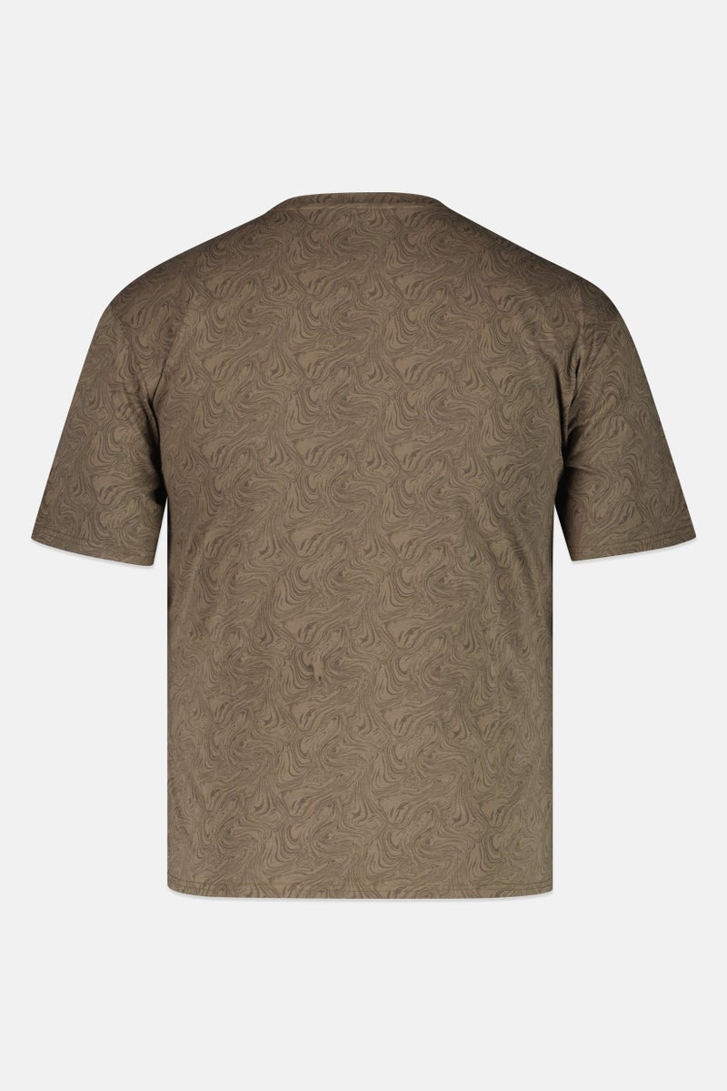 Core Elements Men Crew Neck Short Sleeve Graphic Print T-Shirt, Dark Olive - Image 3