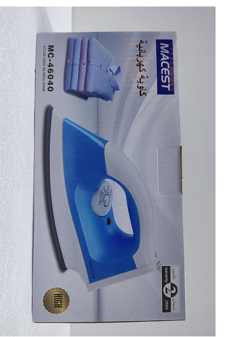 MACEST Macest 500W Electric Dry Iron MC-46040  - Image 2