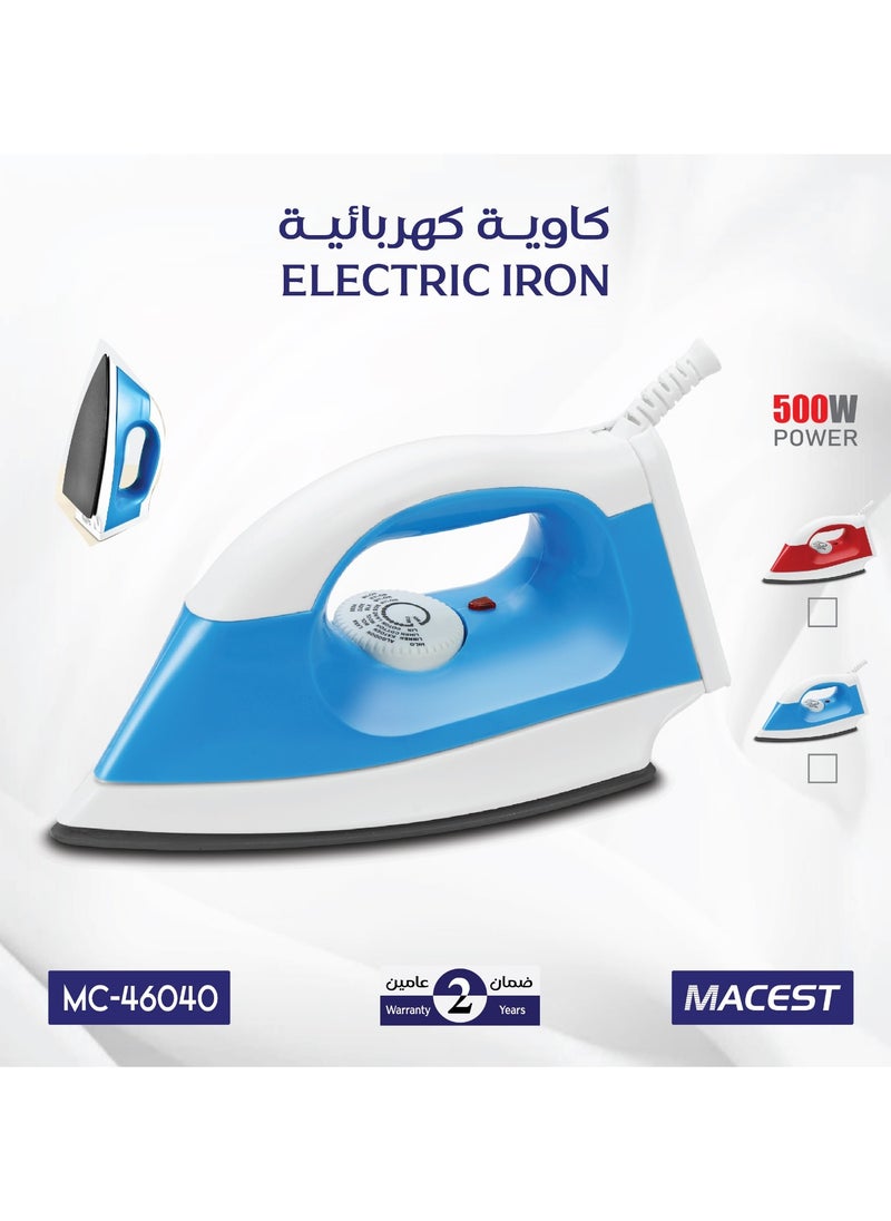 MACEST Macest 500W Electric Dry Iron MC-46040  - Image 3