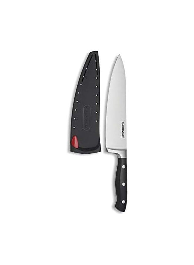 Farberware 5173577 Farberware Edgekeeper 8 Inch Forged Triple Riveted Chef Knife with Self-Sharpening Sleeve, Black - Image 1