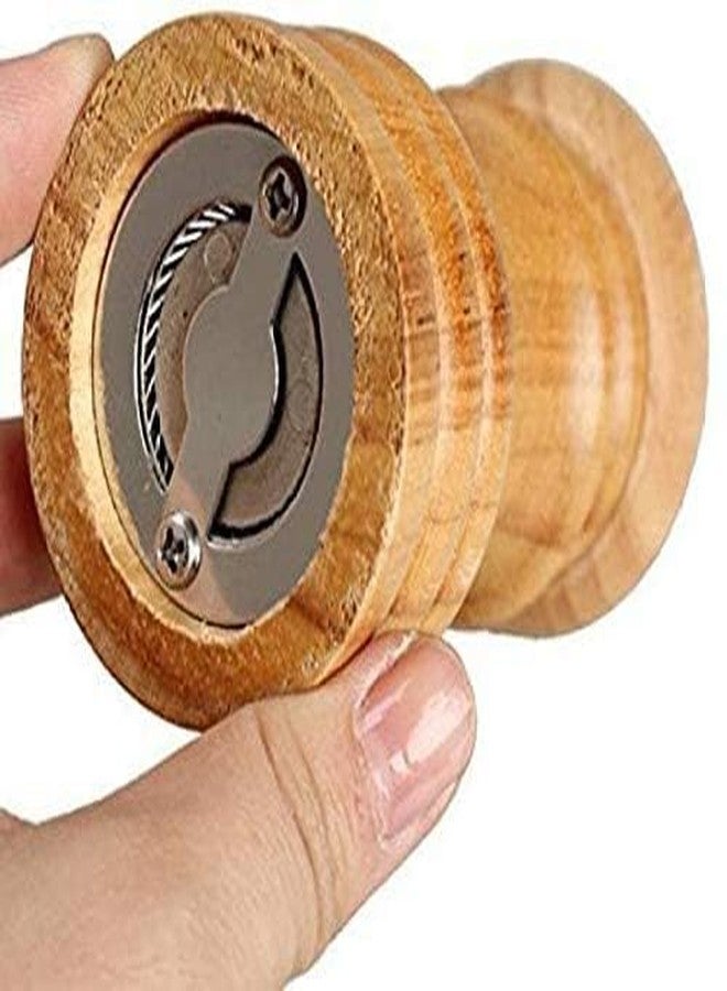 2HEET 6-Inch Wooden Salt and Pepper Grinder Refillable Spice Crusher with Adjustable Coarseness, Stainless Steel Mechanism, Durable Ceramic Rotor for Kitchen & Dining Table - Image 3