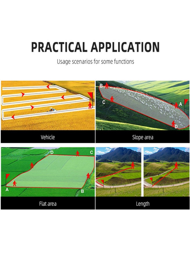 NOYAFA NF-198 GPS Land Meter Handheld Digital LCD Farmland Area Length Height Pressure Satellite Measuring Device, Automatic Manual Vehecile Mode, Outdoor Greenland Surveying Measurement Tool USB - Image 4