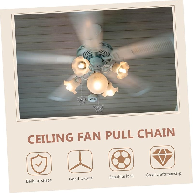 سلسلة تمديد سحب مروحة السقف من البرونز العتيق على شكل فراشة 12 بوصة 2 قطعة سهلة التركيب - Image 3