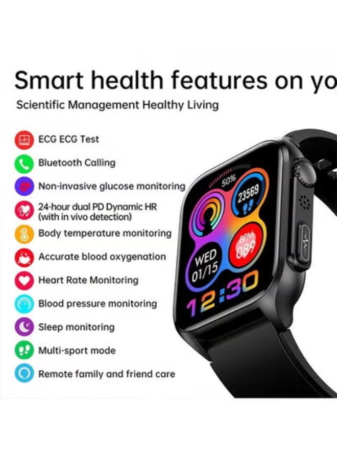 Loquat Men's Smartwatch with Bluetooth Calling, ECG  PPG Heart Health Monitor, BP Tracking, and Fitness Sport Modes  - Image 3