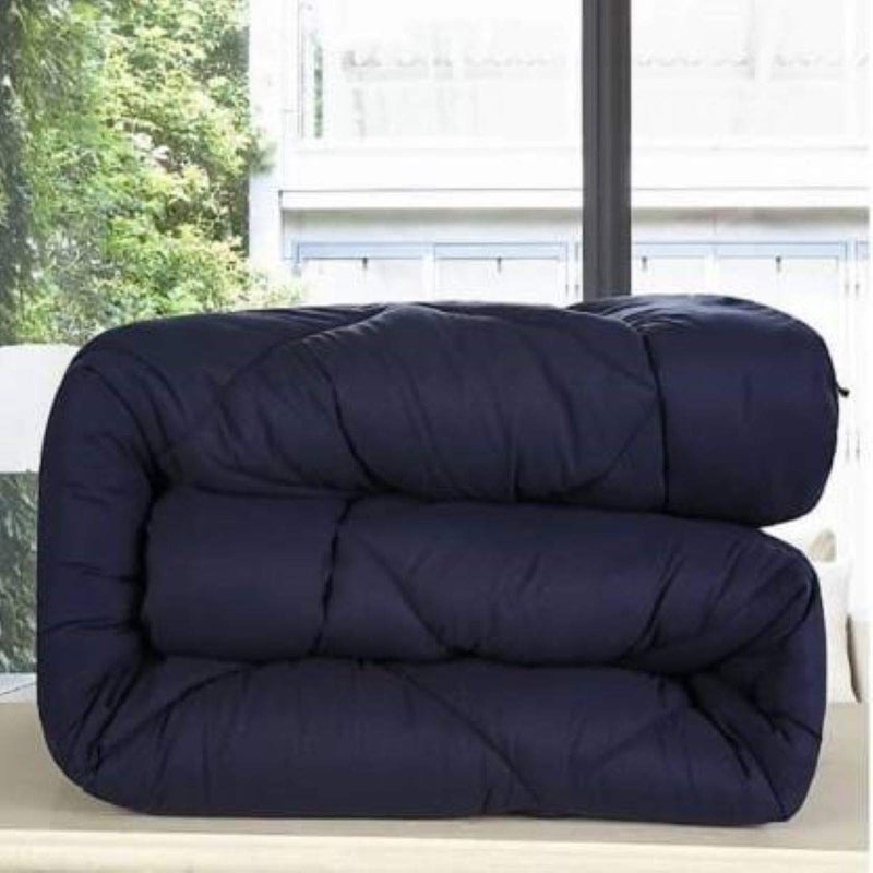 Texlux Microfiber Single Size DuvetAC ComforterQuiltBlanket 60 Inch X 90 InchDark Blue - Image 2