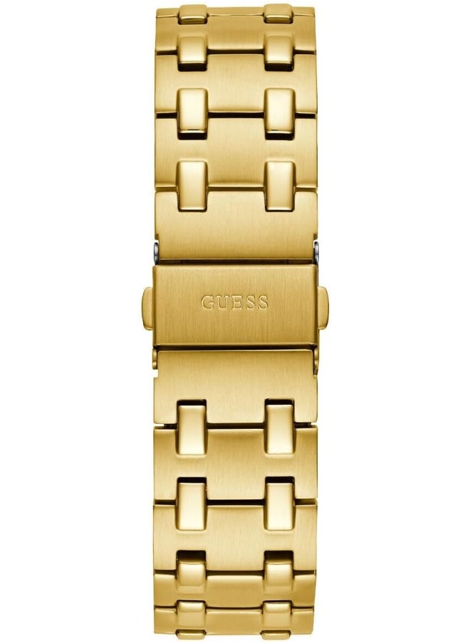GUESS GUESS Men's 42mm Watch - Gold Tone Strap Green Dial  - Image 4