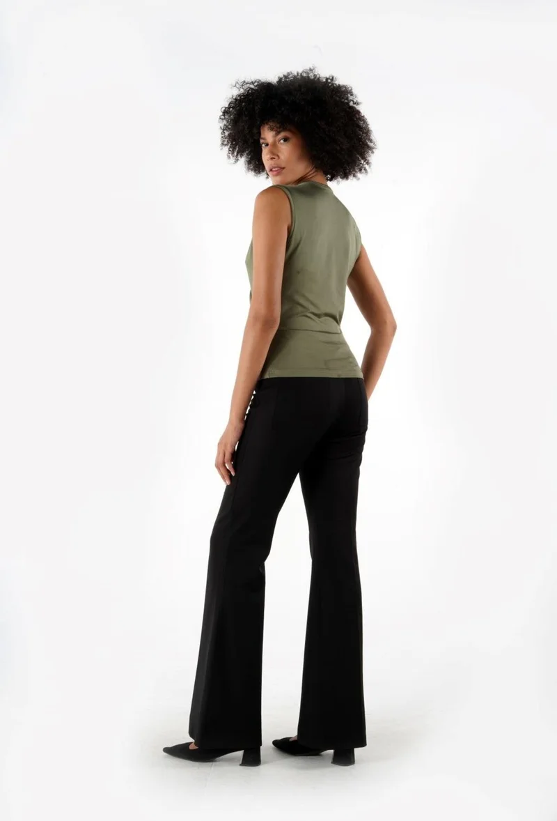 الكسندر جاردي Double Breasted Sleeveless Blouse (B24-38001)