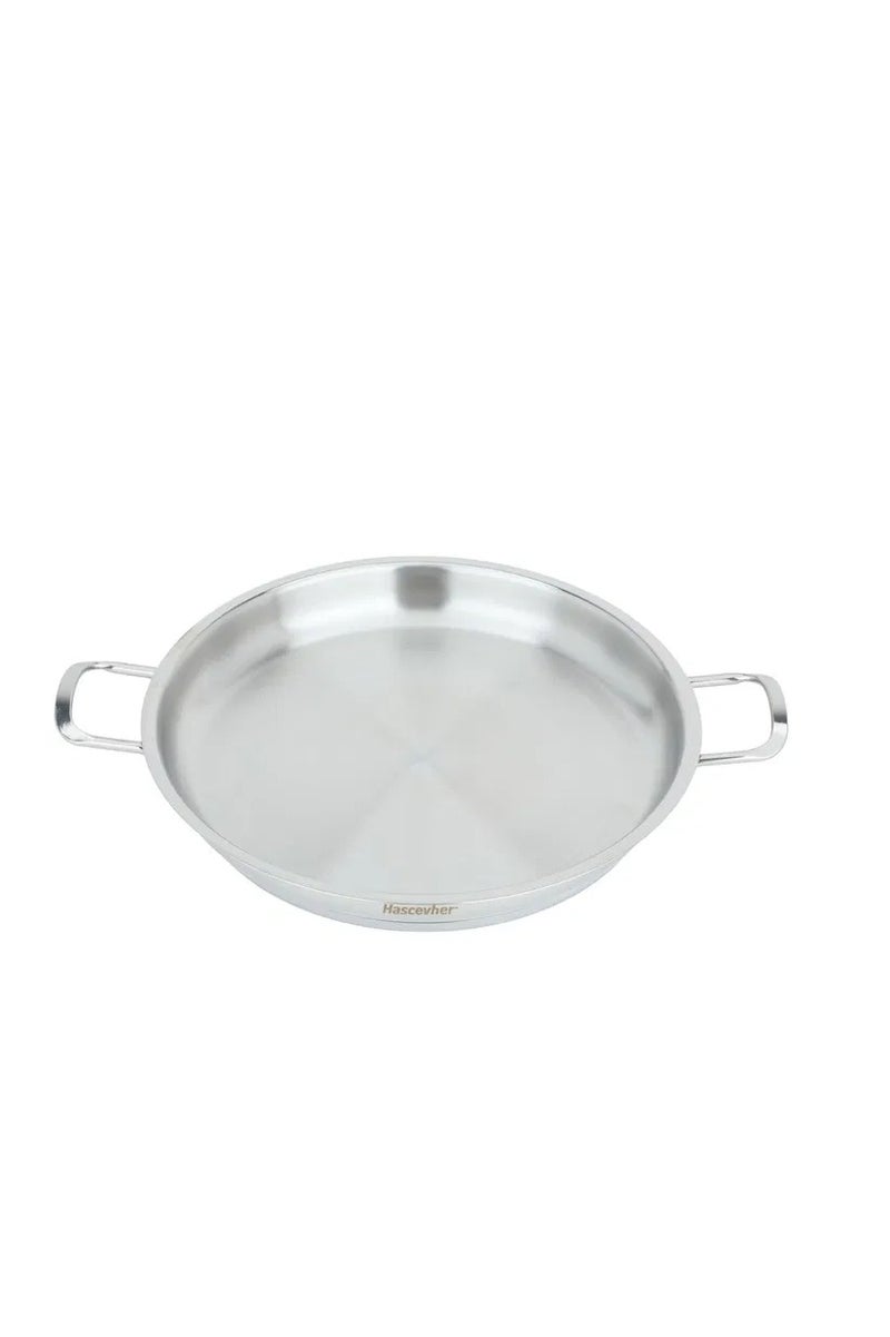 Alsaif Gallery Al Saif Gallery Steel Frying Pan, 28 x 3.5 cm - Silver - Image 1