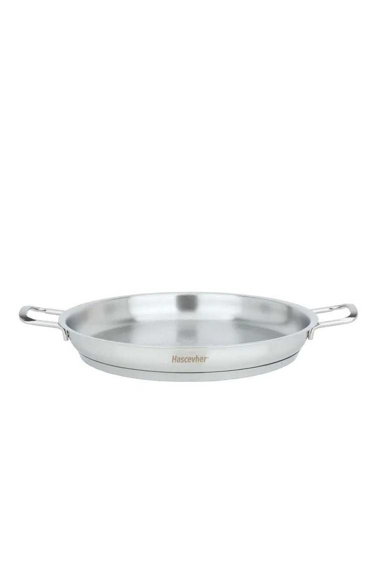 Alsaif Gallery Al Saif Gallery Steel Frying Pan, 28 x 3.5 cm - Silver - Image 2