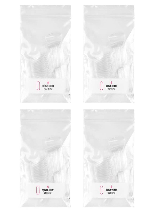 Kiara Sky Gelly Tips Refill Pack - Soak Off Soft Gels - Square Short (Sizes 6, 7, 8, 9) - Image 5