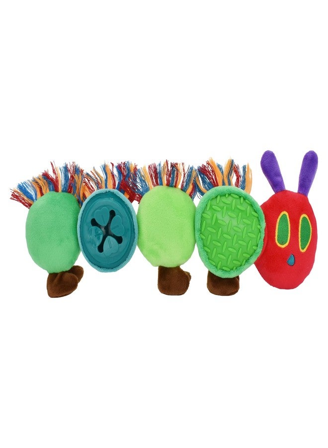 مالتي بيت لعبة كلب قطيفة من Multipet Eric Carle على شكل دودة جائعة جدًا، مقاس 14 بوصة، تُستخدم كمكافأة. - Image 1