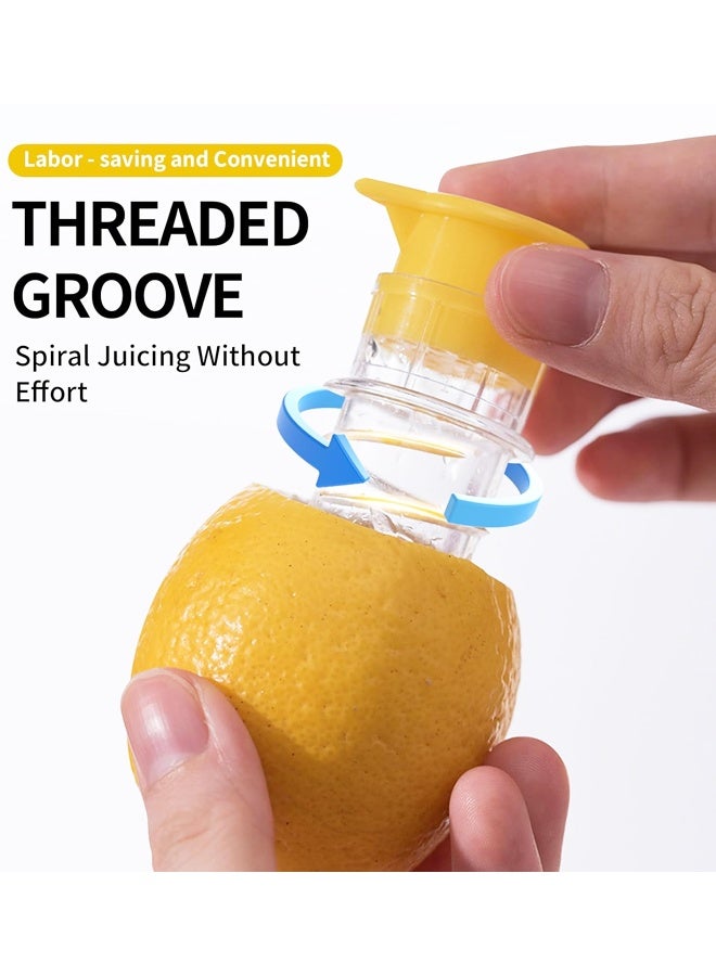 2PCS Screw Top Lemon Squeezer, Manual BPA-Free Citrus Juicer with Lid & Filter for Kitchen & Bar - Image 3