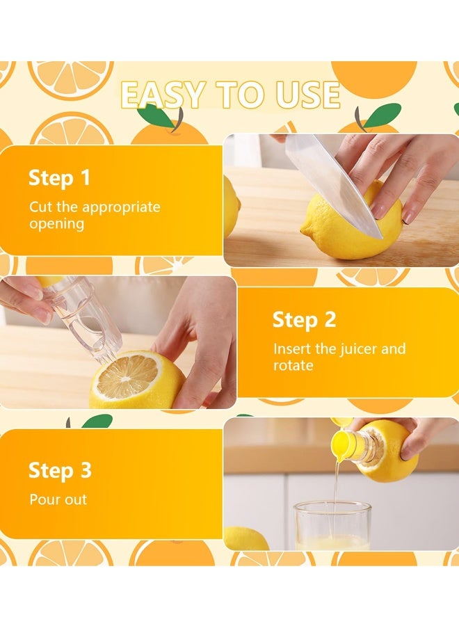2PCS Screw Top Lemon Squeezer, Manual BPA-Free Citrus Juicer with Lid & Filter for Kitchen & Bar - Image 4
