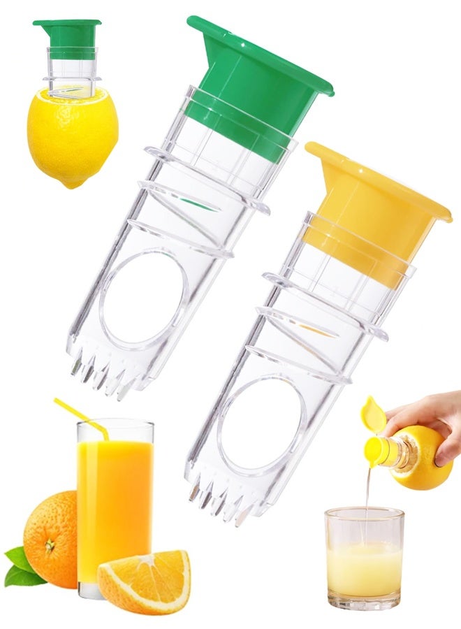 2PCS Screw Top Lemon Squeezer, Manual BPA-Free Citrus Juicer with Lid & Filter for Kitchen & Bar - Image 1