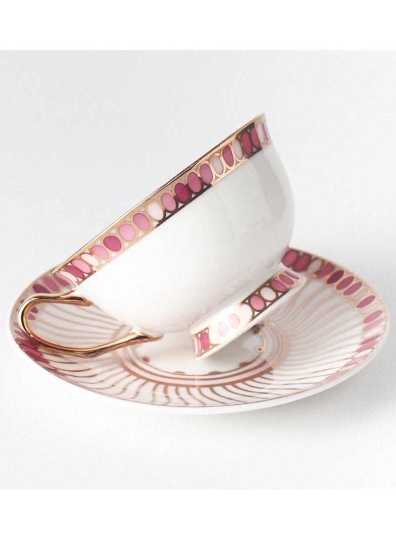 Sharpdo gold thread coffee cup 220 ml and coffee dish - Image 4